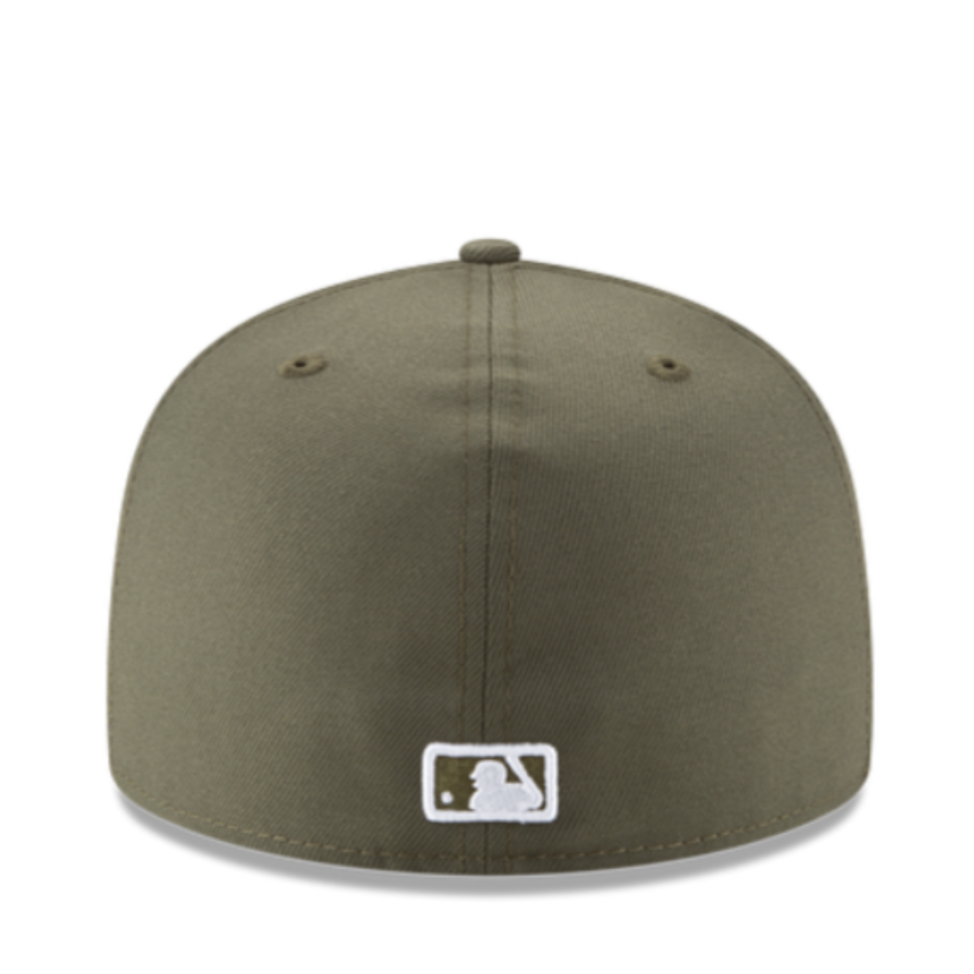 New Era Los Angeles Dodgers olive green white 59fifty fitted hat back view