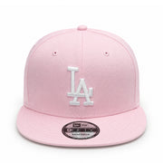 New Era Los Angeles Dodgers Pink 9FIFTY Snapback Hat front view
