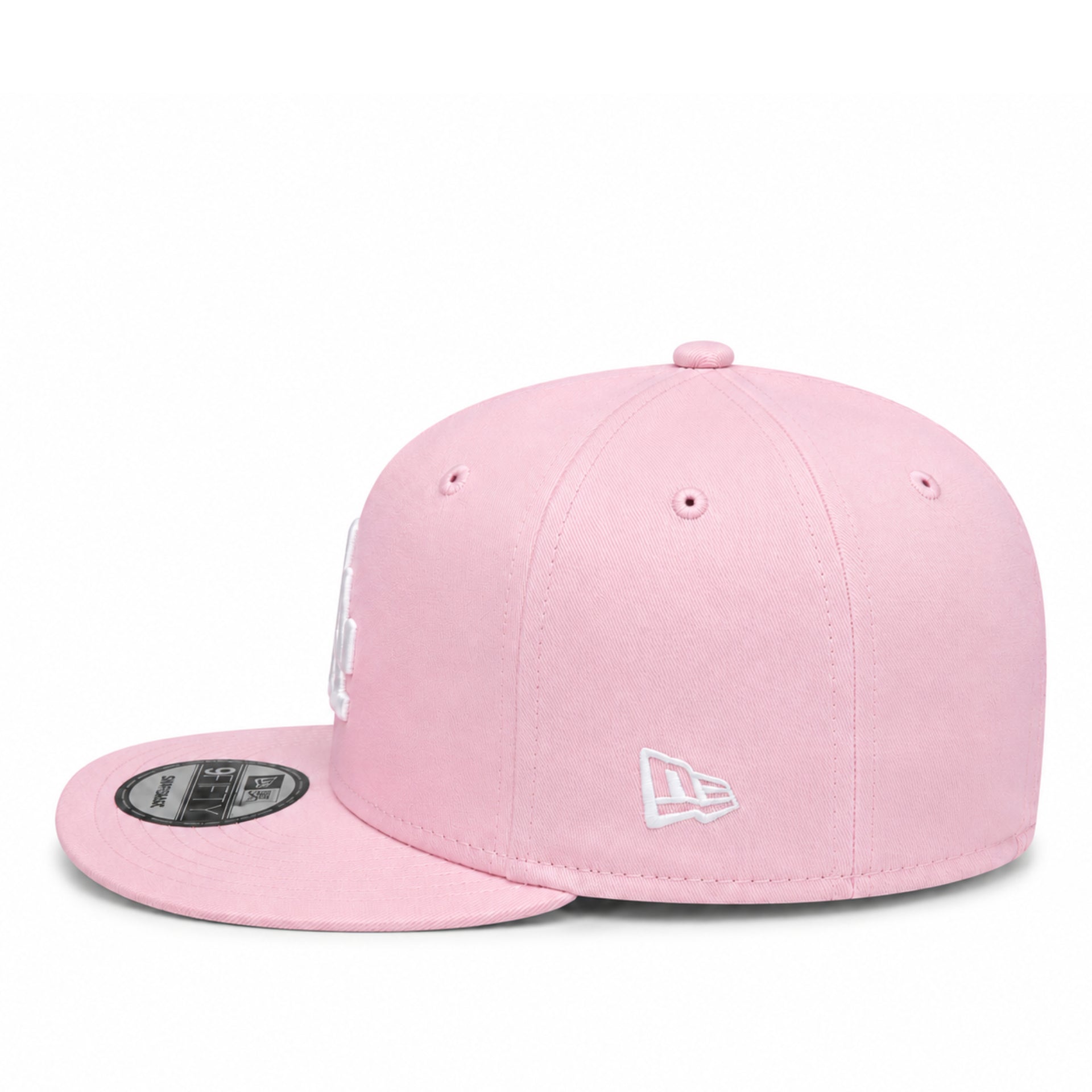 New Era Los Angeles Dodgers Pink 9FIFTY Snapback Hat left side view