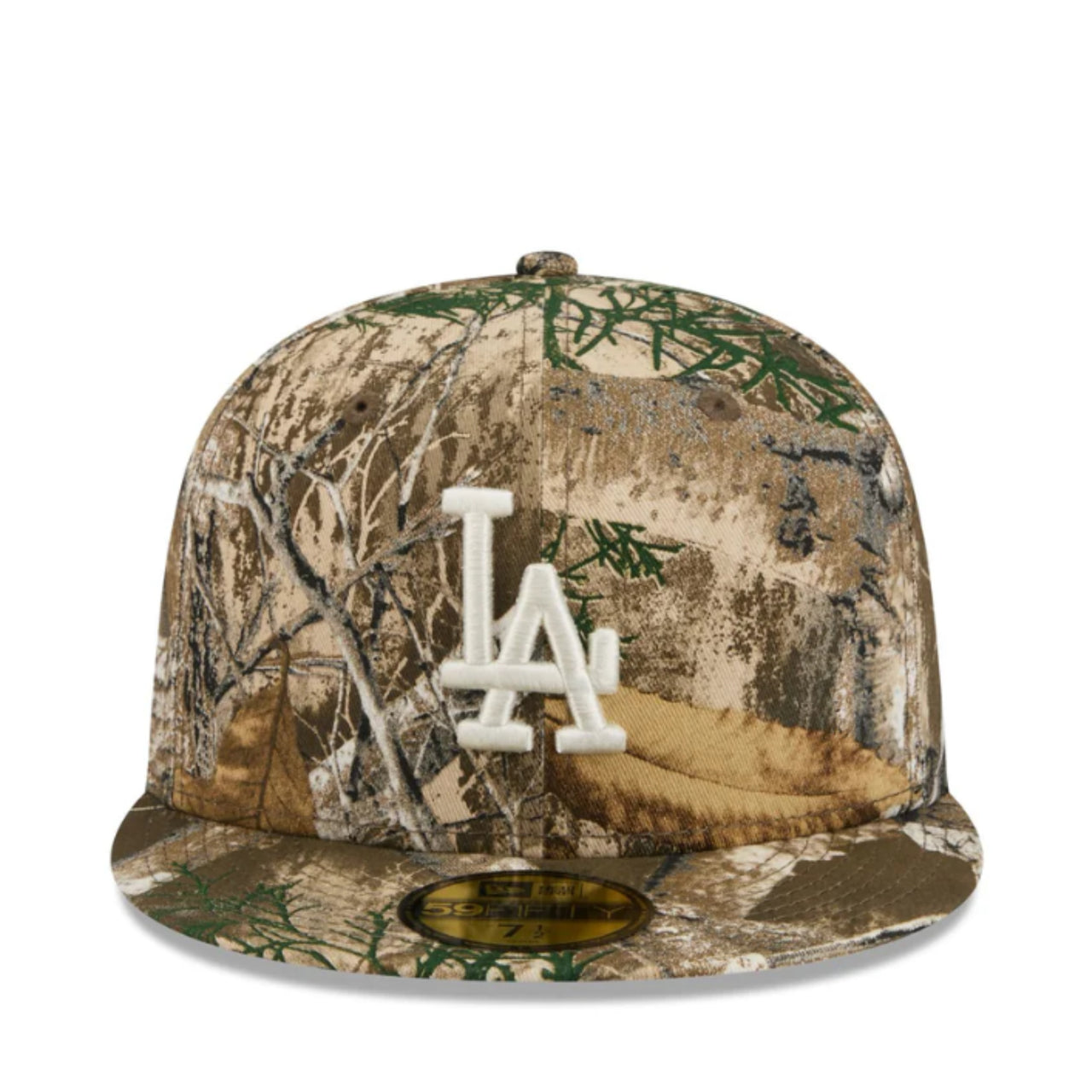 New Era Los Angeles Dodgers Real Tree 59FIFTY Fitted Hat front view