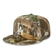 New Era Los Angeles Dodgers Real Tree 59FIFTY Fitted Hat angle view