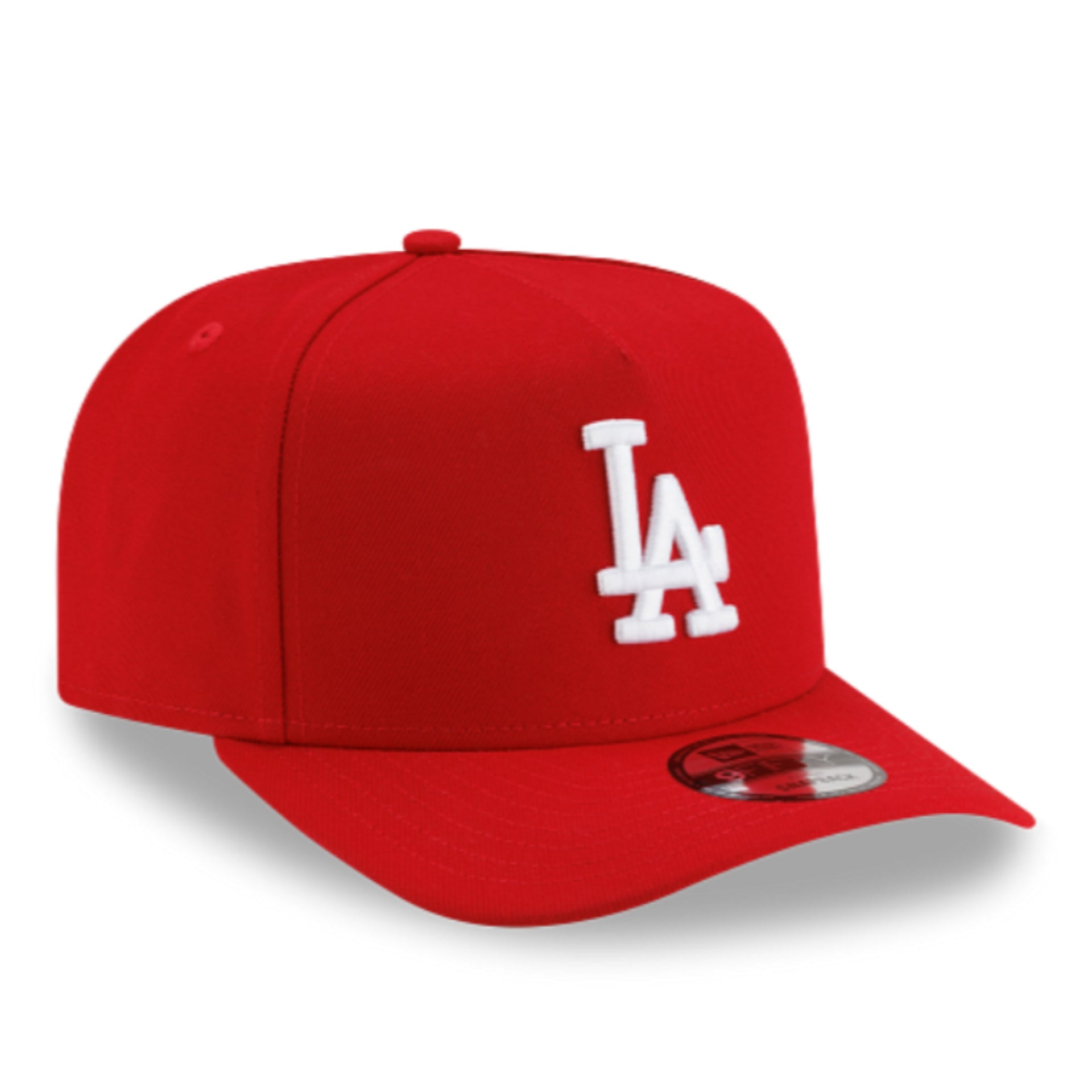 New Era Los Angeles Dodgers LA 9FIFTY A-Frame Snapback Hat - Red front right view