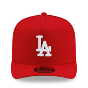 New Era Los Angeles Dodgers LA 9FIFTY A-Frame Snapback Hat - Red front view