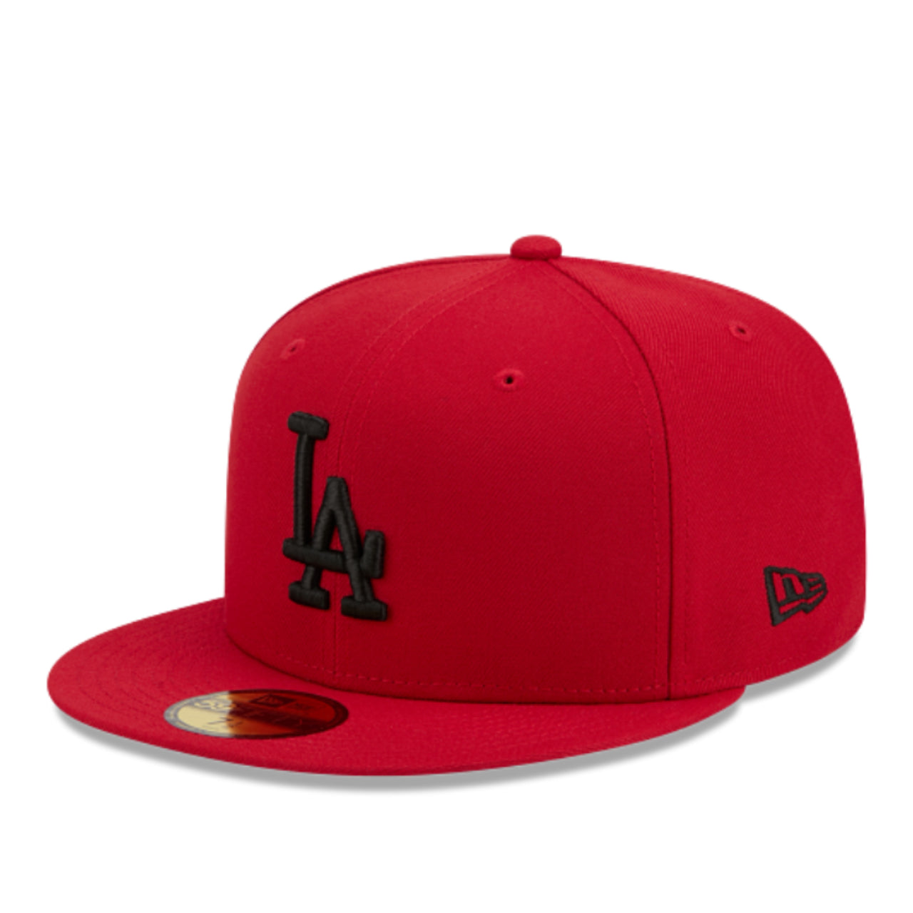 New Era Los Angeles Dodgers Red Black 59FIFTY Fitted Hat front right view