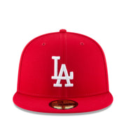 New Era Los Angeles Dodgers 59FIFTY Fitted Hat - Red/White front view