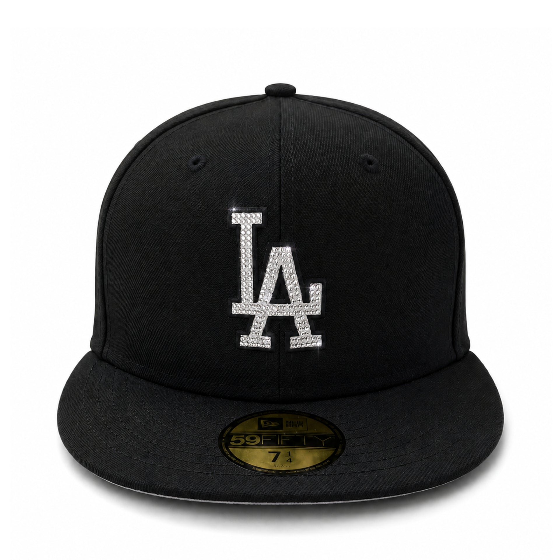 New Era Los Angeles Dodgers Rhinestone Black 59FIFTY Fitted Hat front view