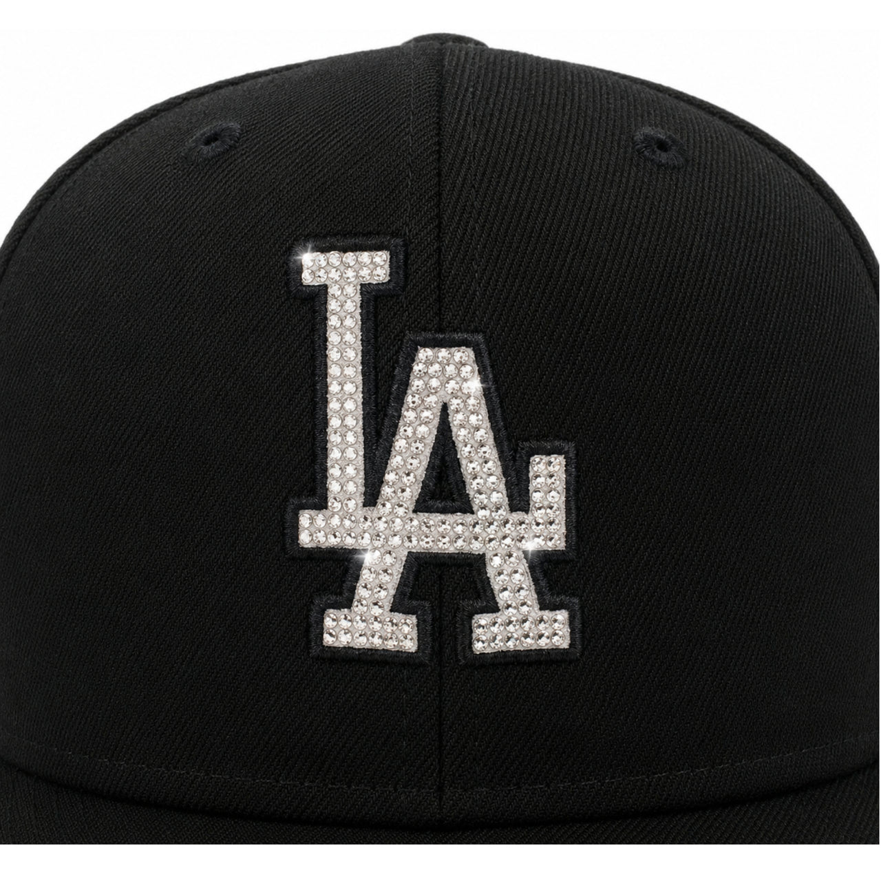 New Era Los Angeles Dodgers Rhinestone Black 59FIFTY Fitted Hat logo view