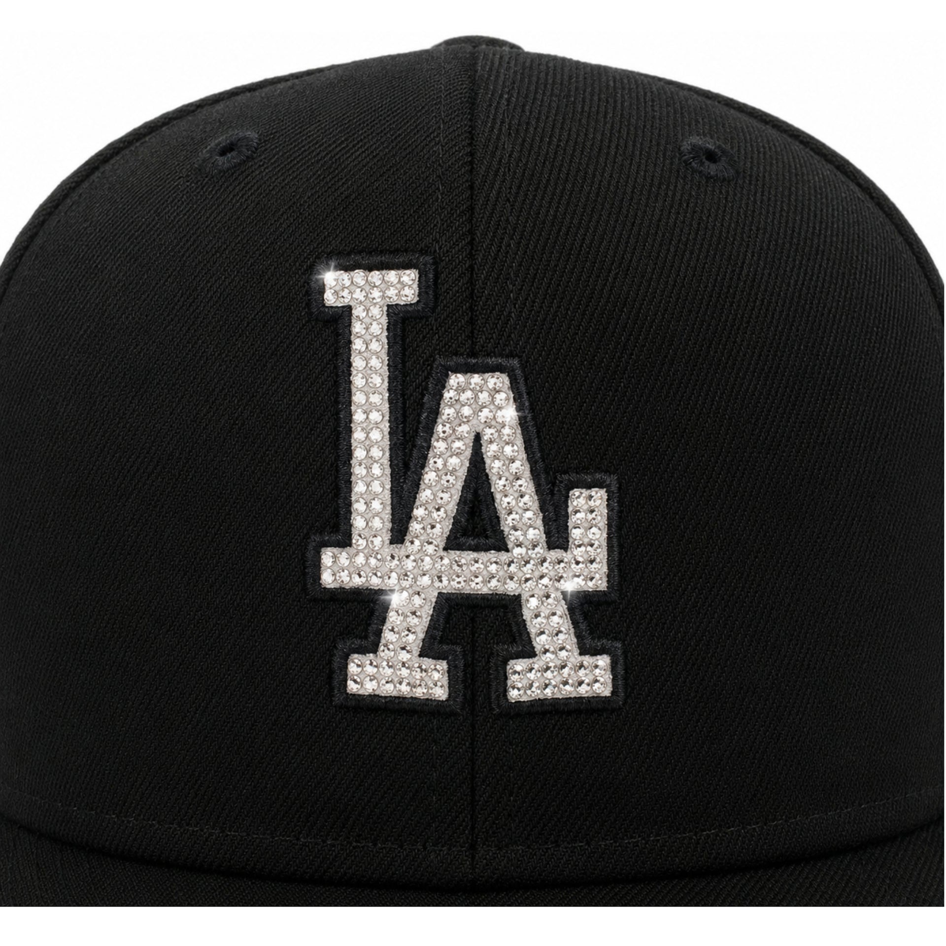 New Era Los Angeles Dodgers Rhinestone Black 59FIFTY Fitted Hat logo view