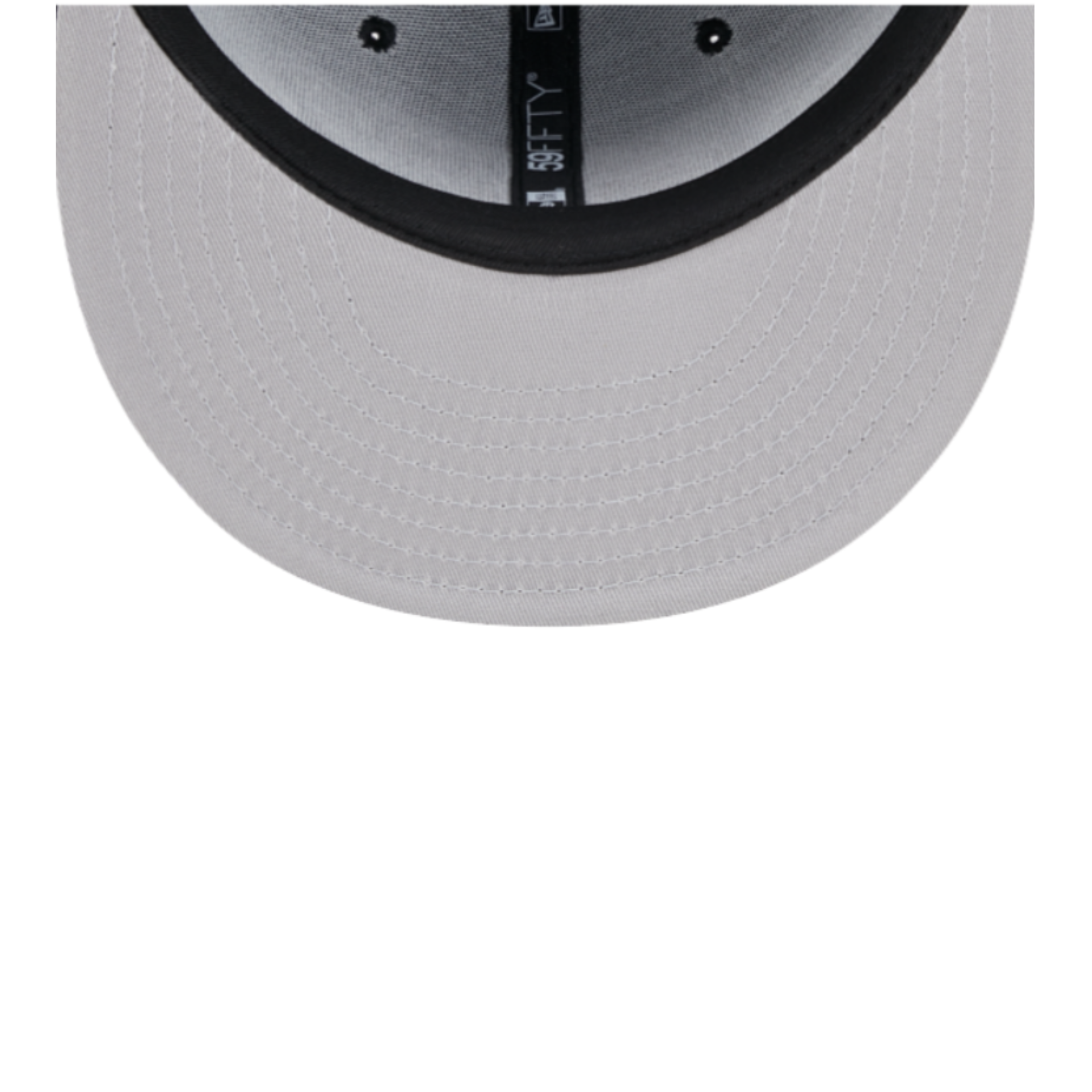 New Era Los Angeles Dodgers Rhinestone Black 59FIFTY Fitted Hat gray under visor view