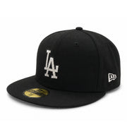 New Era Los Angeles Dodgers Rhinestone Black 59FIFTY Fitted Hat front angle view