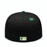 New Era Los Angeles Dodgers Saint Patrick's Day Black 59FIFTY Fitted Hat back view