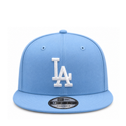front view of LA Dodgers sky blue with white logo 9fifty snapback hat