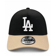 New Era Los Angeles Dodgers Stadium Black/Khaki 9FORTY A-Frame Snapback front view