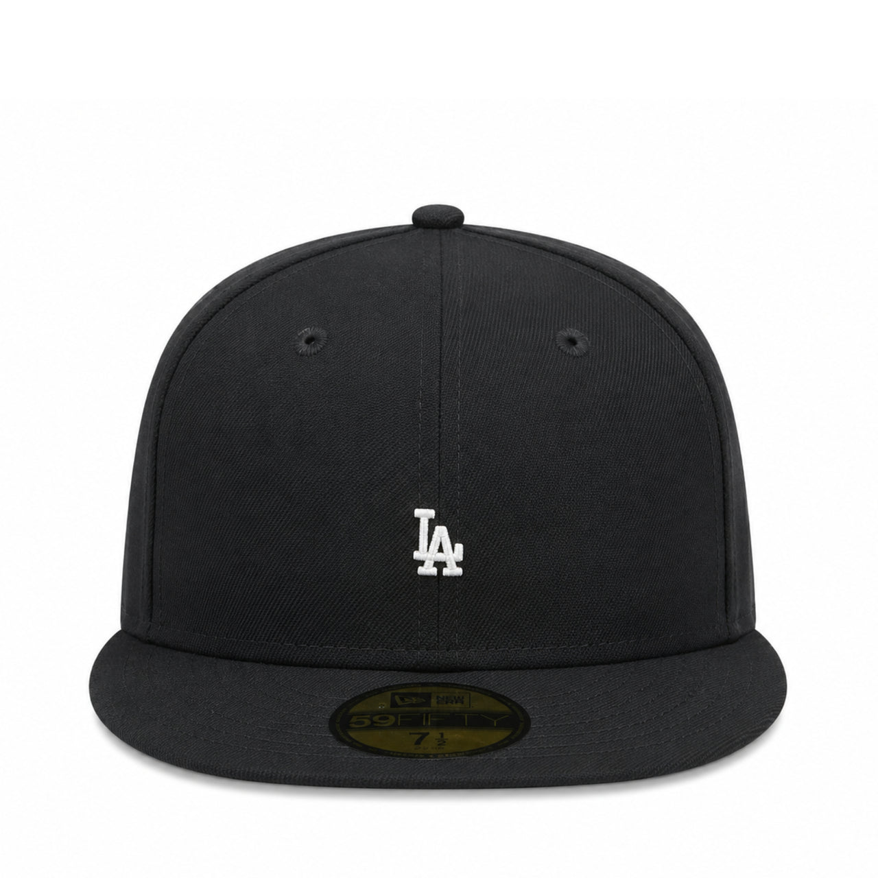 Black baseball cap with LA logo on a white background