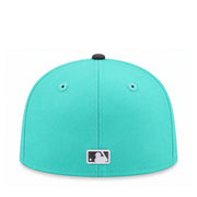 New Era Los Angeles Dodgers Turquoise/Charcoal 59FIFTY Fitted Hat back view