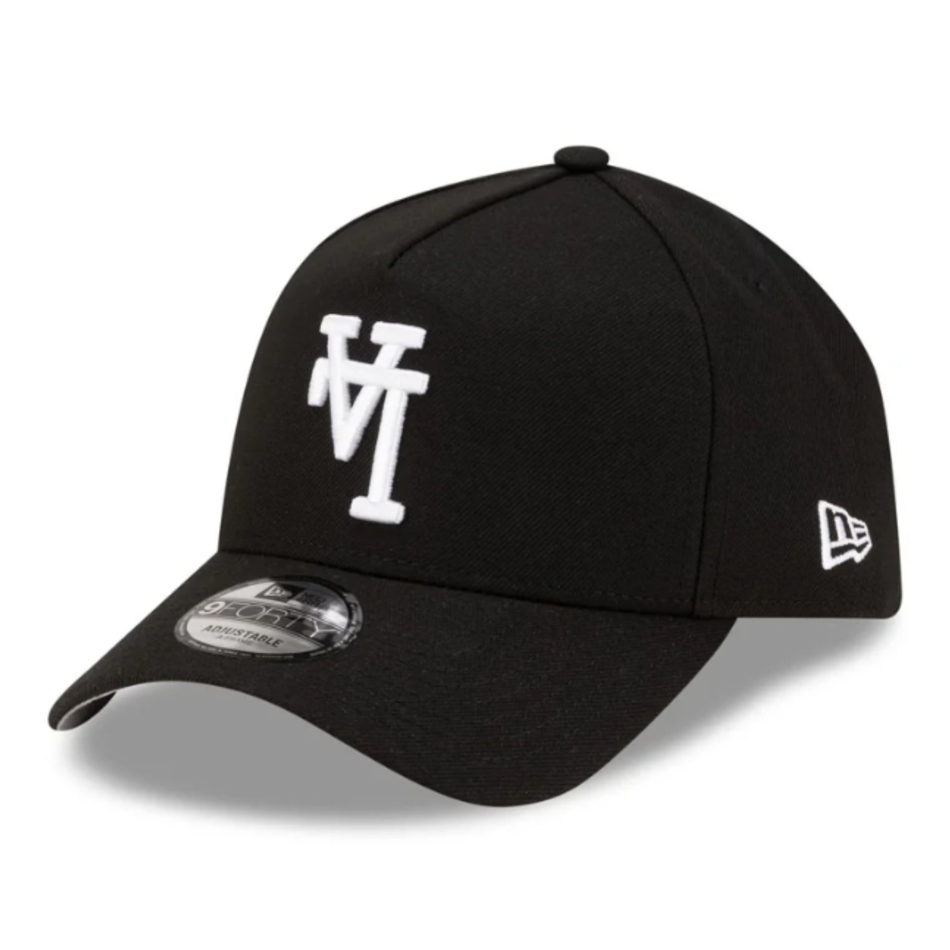 New Era Los Angeles Dodgers Upside Down Black 9FORTY A-Frame Snapback front left view