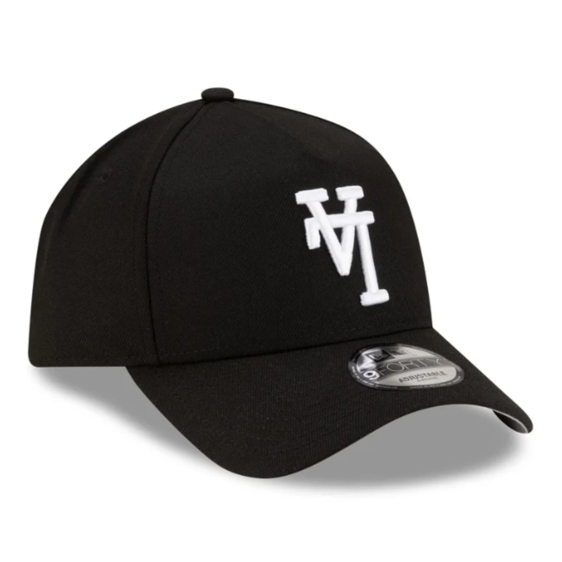 New Era Los Angeles Dodgers Upside Down Black 9FORTY A-Frame Snapback front right view