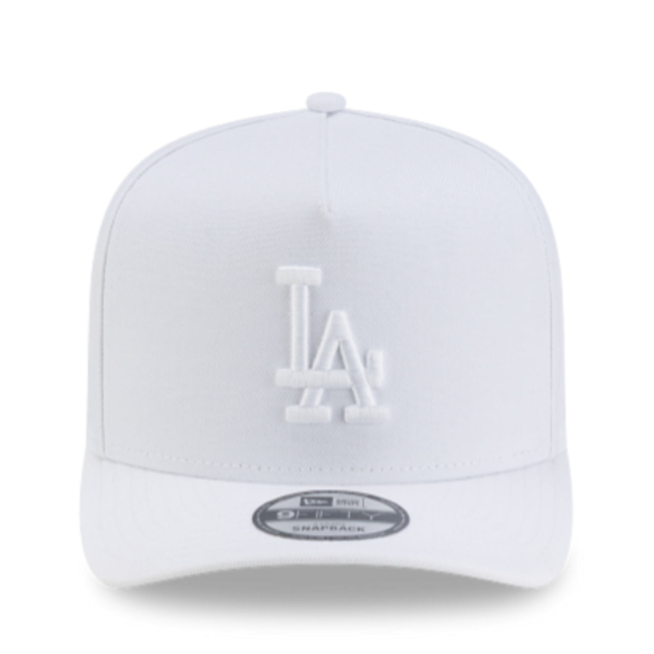 New Era Los Angeles Dodgers LA 9FIFTY A-Frame Snapback Hat - White front view