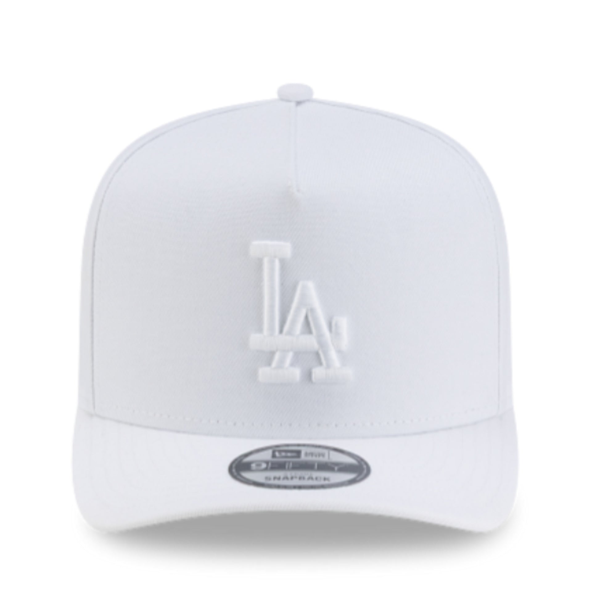New Era Los Angeles Dodgers LA 9FIFTY A-Frame Snapback Hat - White front view