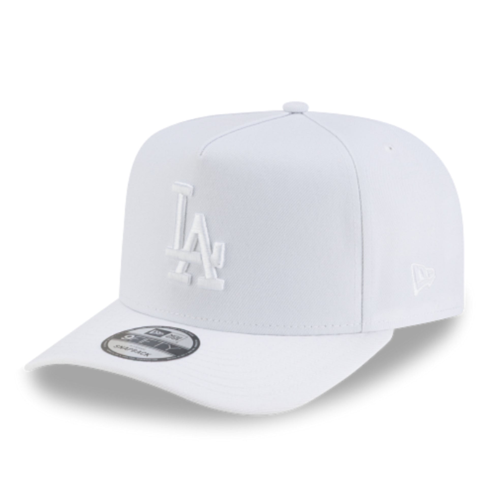 New Era Los Angeles Dodgers LA 9FIFTY A-Frame Snapback Hat - White front left view