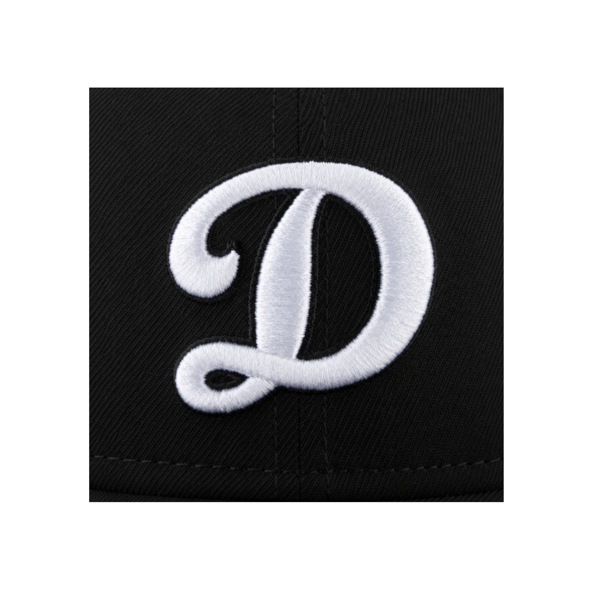 New Era Los Angeles Dodgers D Logo Black 9FIFTY Snapback Hat logo view
