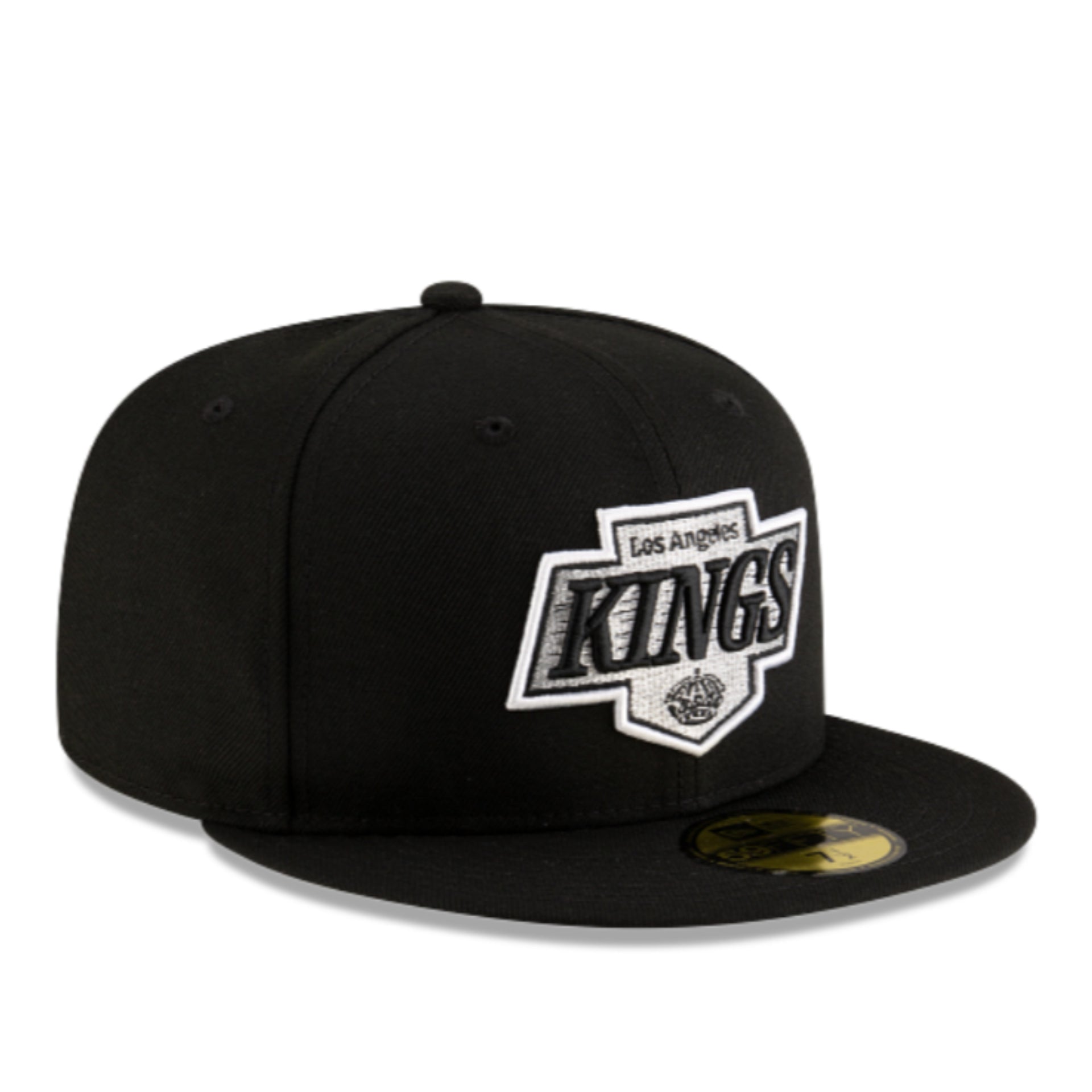 New Era Los Angeles Kings Black 59FIFTY Fitted Hat right side front view