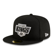 New Era Los Angeles Kings Black 59FIFTY Fitted Hat side front view