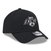 New Era Los Angeles Kings Black A-Frame 9FORTY Snapback Hat front right angle view