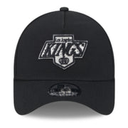 New Era Los Angeles Kings Black A-Frame 9FORTY Snapback Hat front view