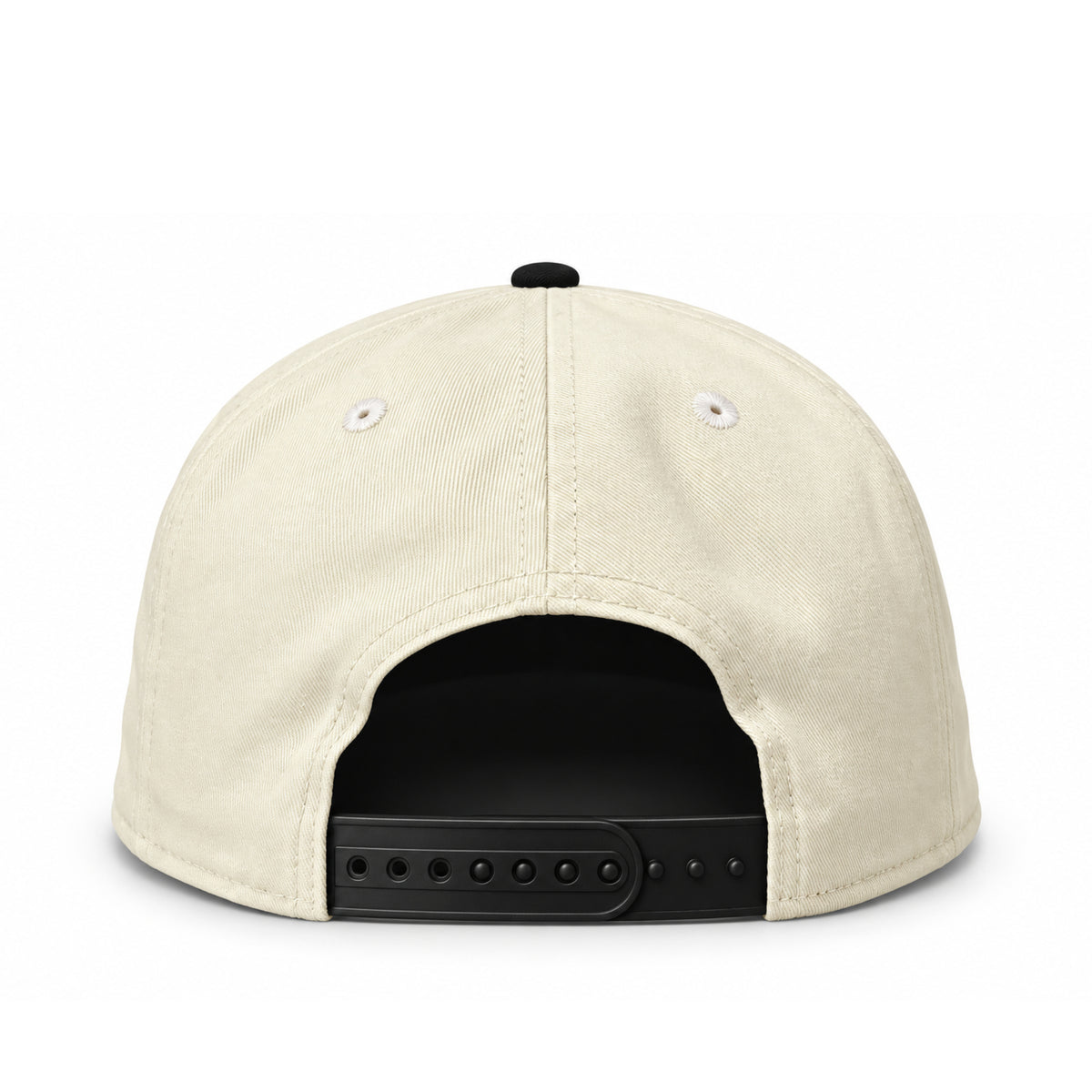 Back view of New Era Los Angeles Lakers 9FIFTY Chrome Black 100% cotton snapback hat featuring an adjustable black snapback closure