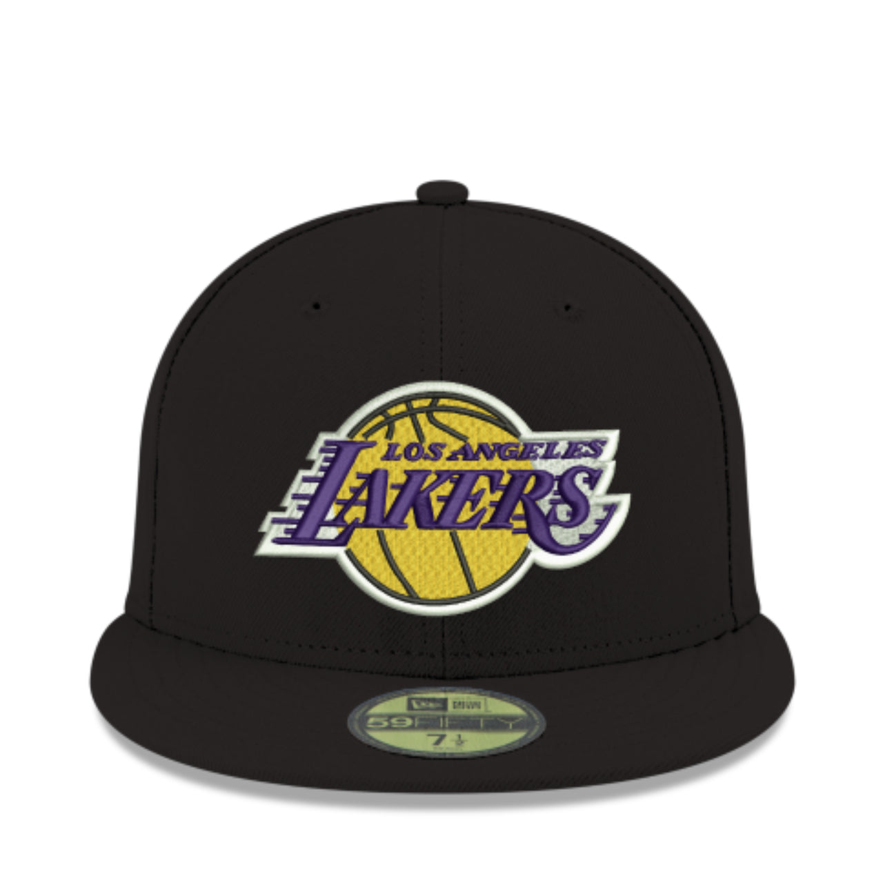 New Era Los Angeles Lakers Basic Black 59FIFTY Fitted Hat front view