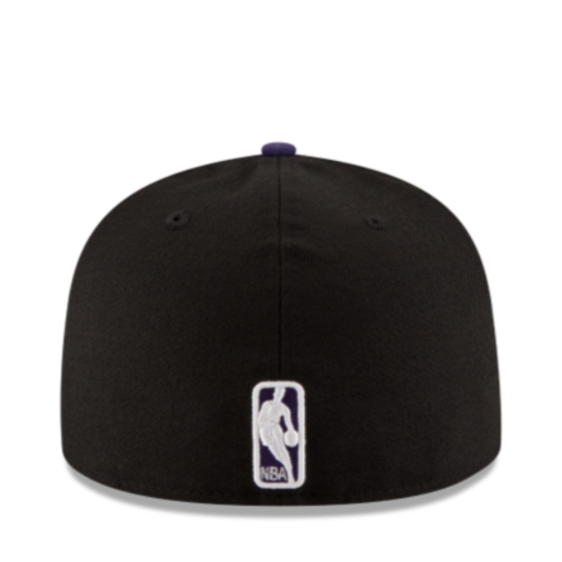 Back View of New Era Los Angeles Lakers Black Purple 2 Tone 59Fifty Fitted Hat