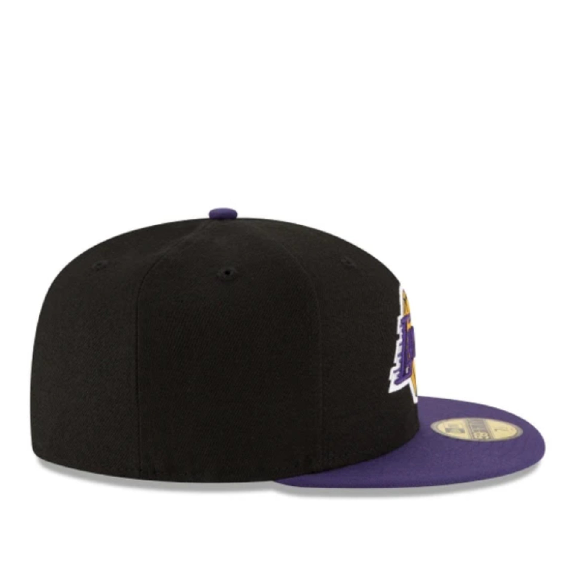New Era Los Angeles Lakers Black/Purple 59FIFTY Fitted Hat right side view