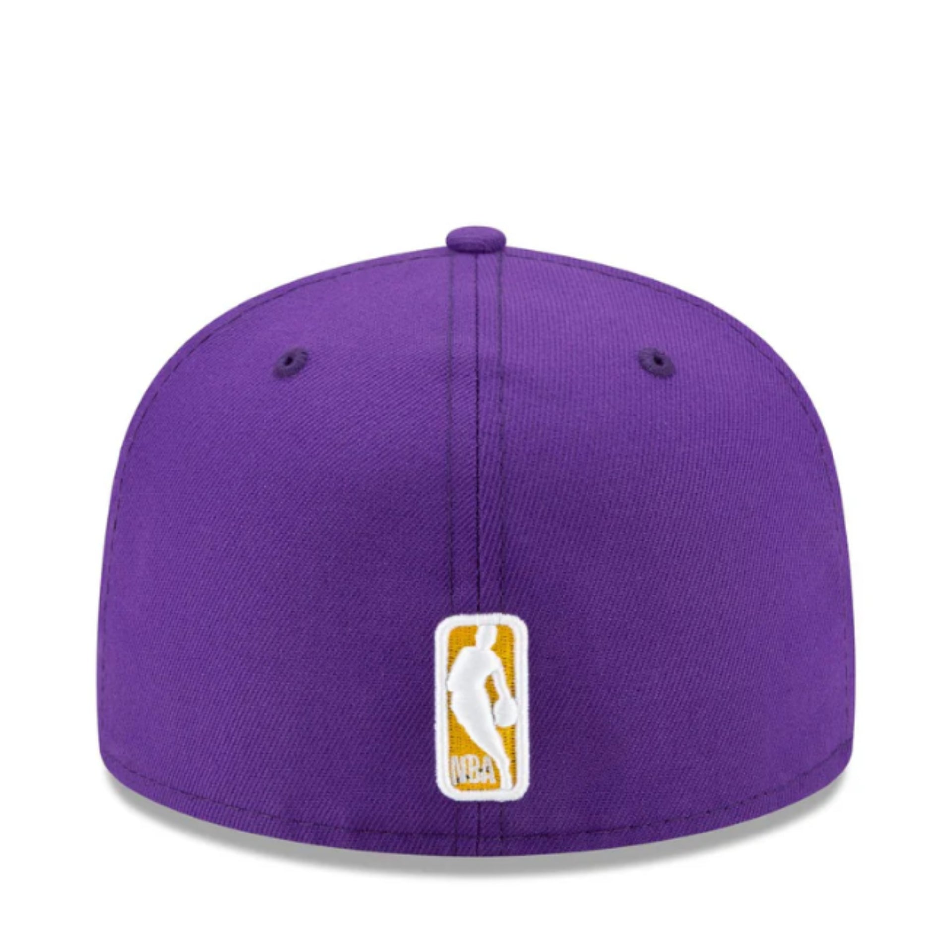 New Era Los Angeles Lakers Team Color Purple 59FIFTY Fitted Hat back view