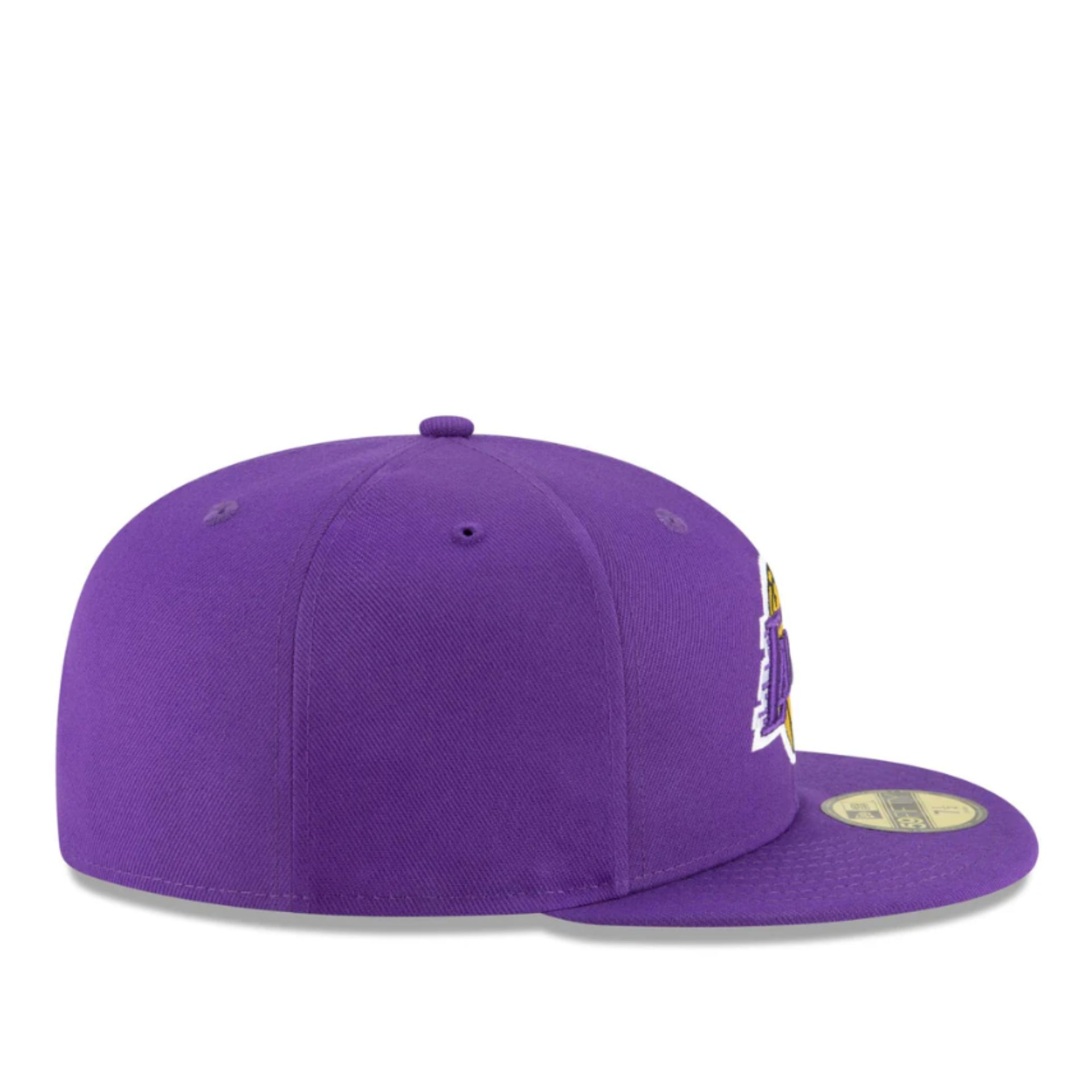 New Era Los Angeles Lakers Team Color Purple 59FIFTY Fitted Hat right side view