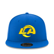 New Era Los Angeles Rams Royal Blue/Yellow 9FIFTY Snapback Hat front view
