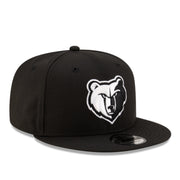 New Era NBA Memphis Grizzlies Bear Black White 9Fifty Snapback Hat front right view