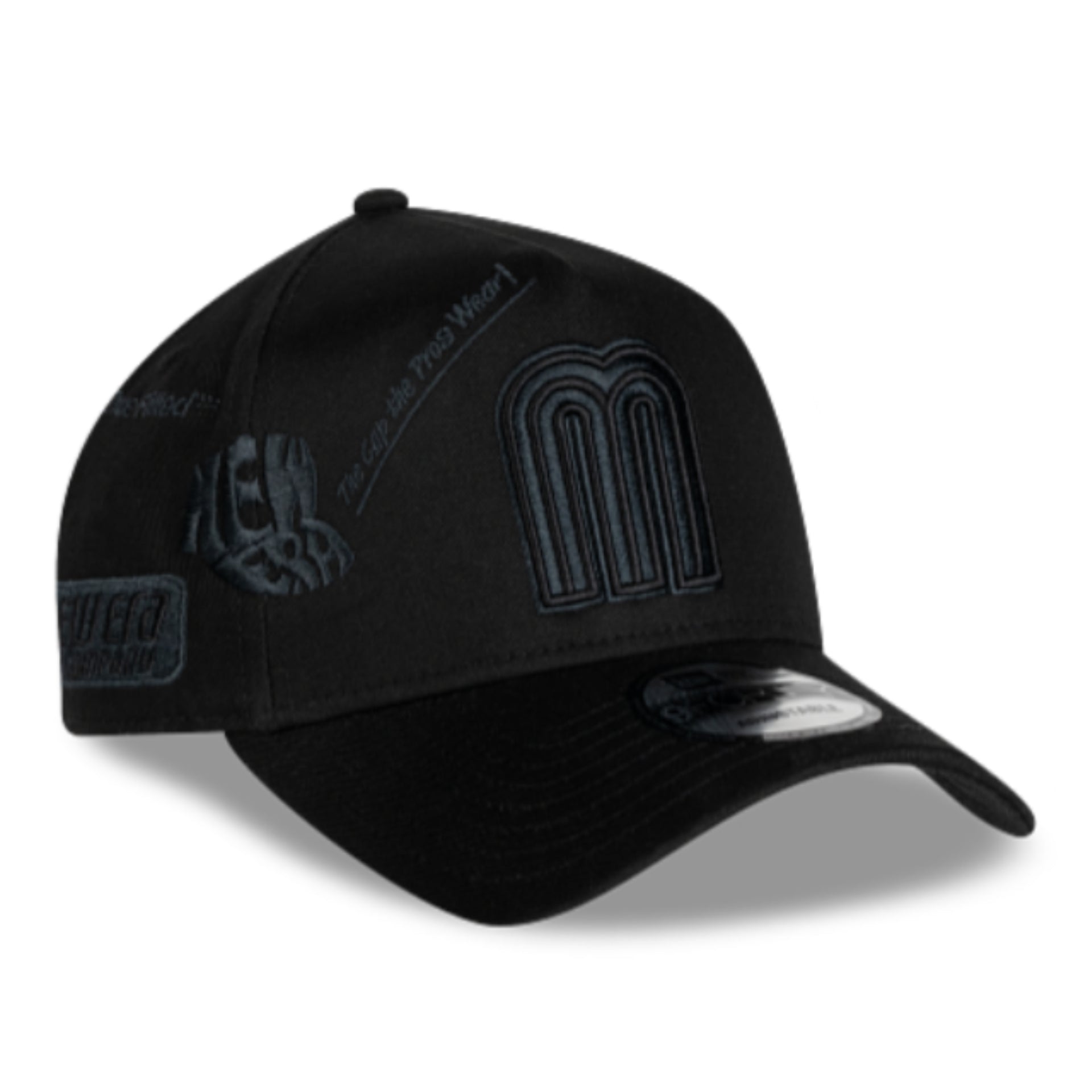 Mexico Baseball Anniversary Black 9Forty A-Frame Snapback Hat front right view