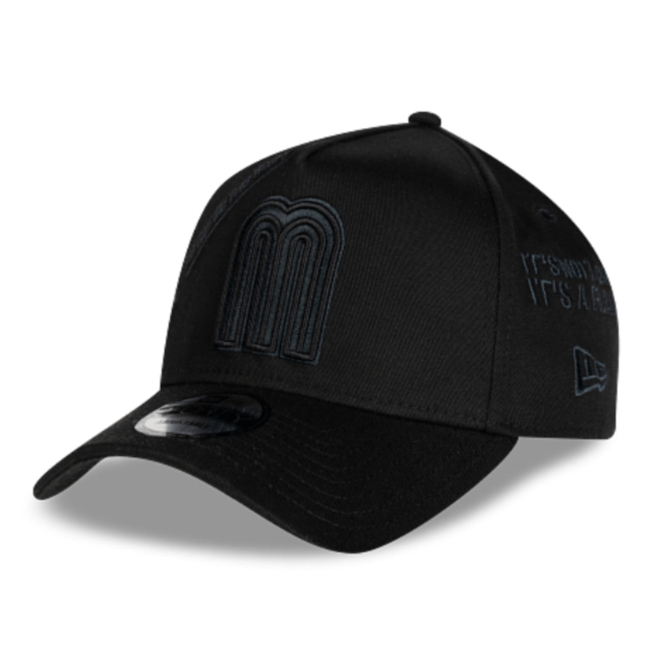 Mexico Baseball Anniversary Black 9Forty A-Frame Snapback Hat front left view
