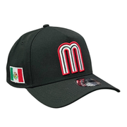 Mexico Baseball Black 9Forty A-Frame Snapback Hat front right angle view