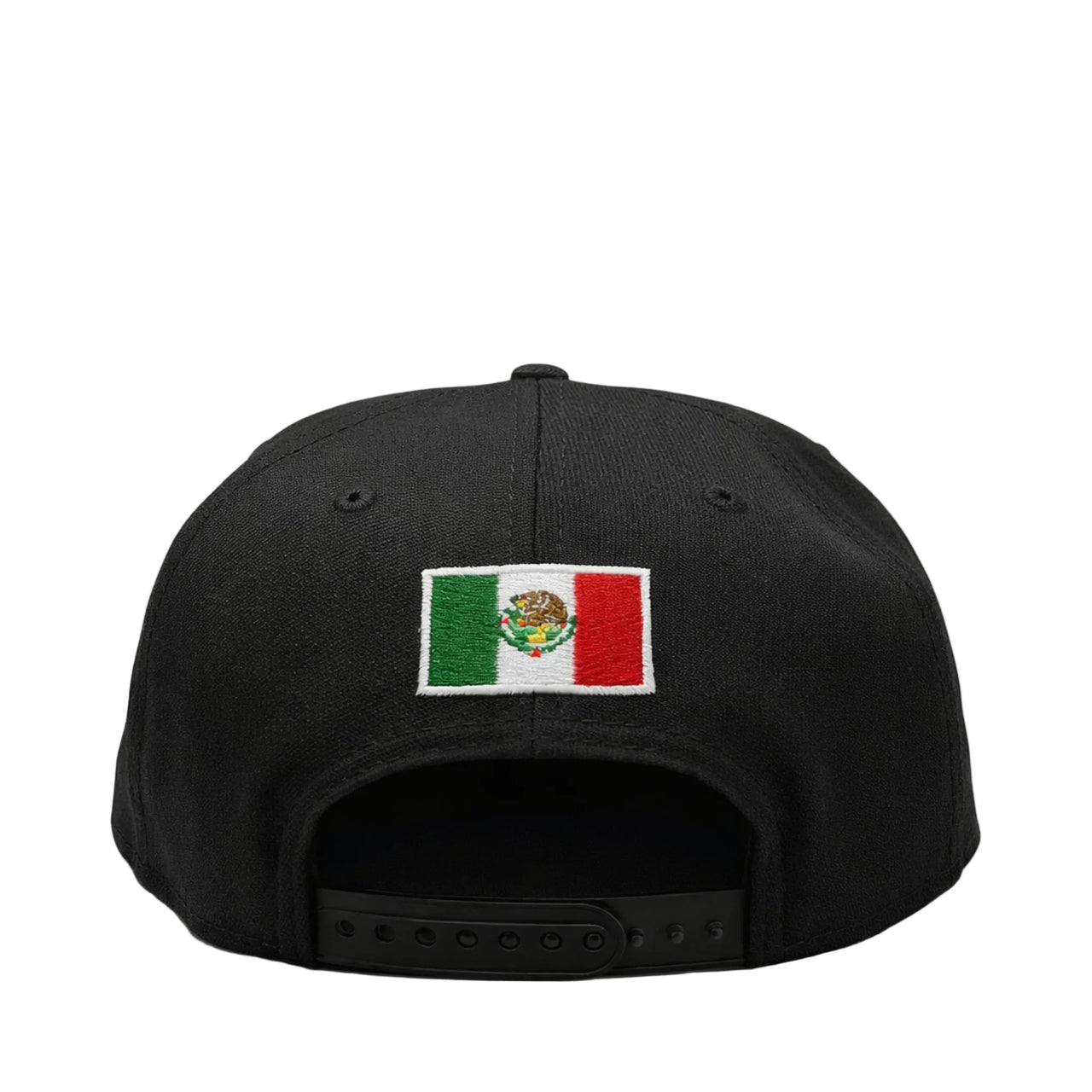 New Era Mexico Baseball Black on Black 9Fifty Snapback Cap back view
