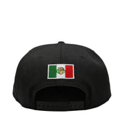 New Era Mexico Baseball Black on Black 9Fifty Snapback Cap back view