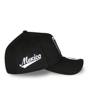 New Era Mexico Baseball Black White 9Forty A-Frame Snapback Hat right side view