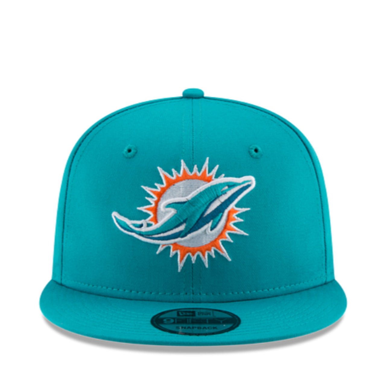 New Era Miami Dolphins 9FIFTY Snapback Hat Teal front view