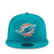 New Era Miami Dolphins 9FIFTY Snapback Hat Teal front view