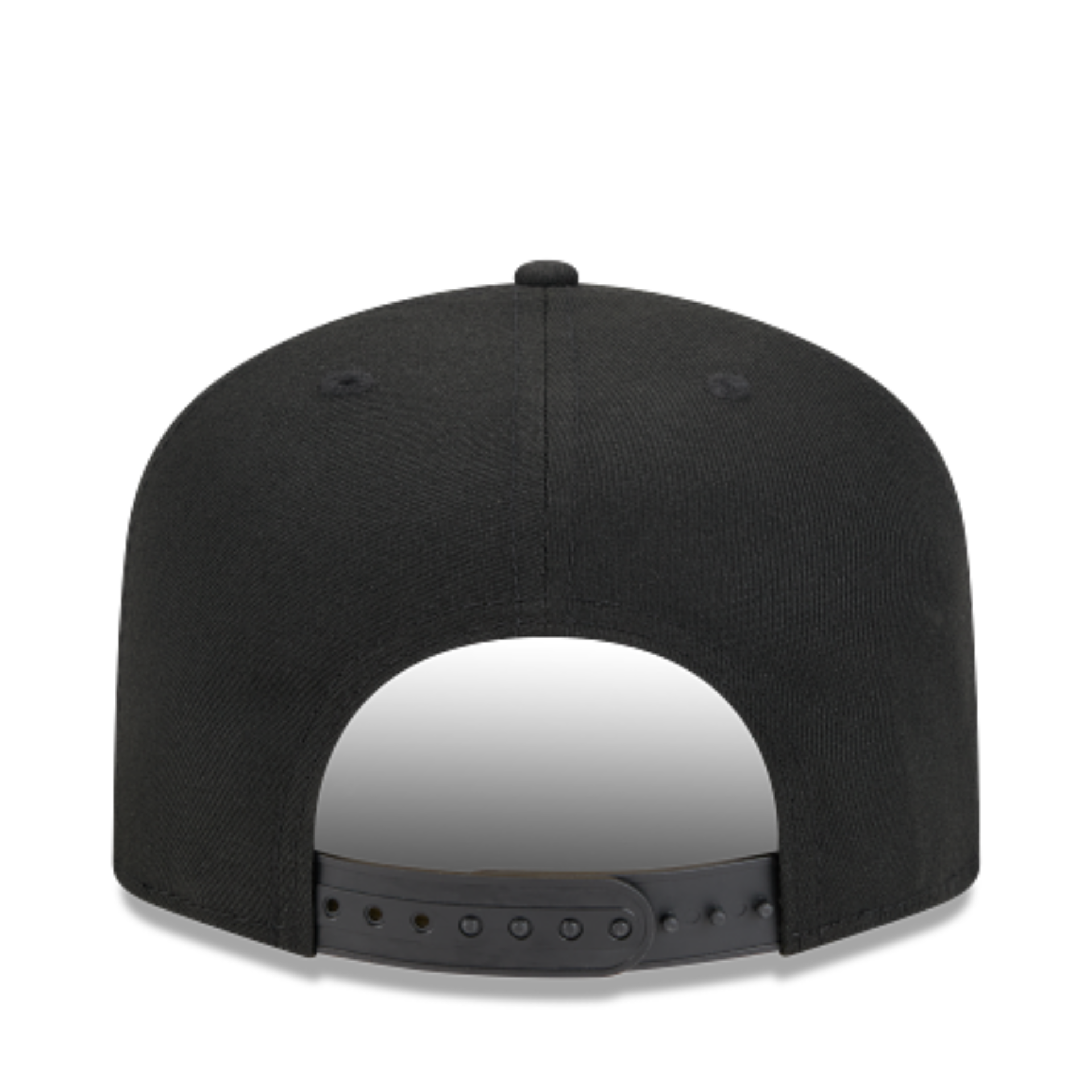 back view of new era black miami marlins 9forty a-frame snapback hat