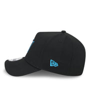 New Era Miami Marlins Black 9FORTY A-Frame Snapback Hat left side view
