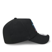 New Era Miami Marlins Black 9FORTY A-Frame Snapback Hat right side view
