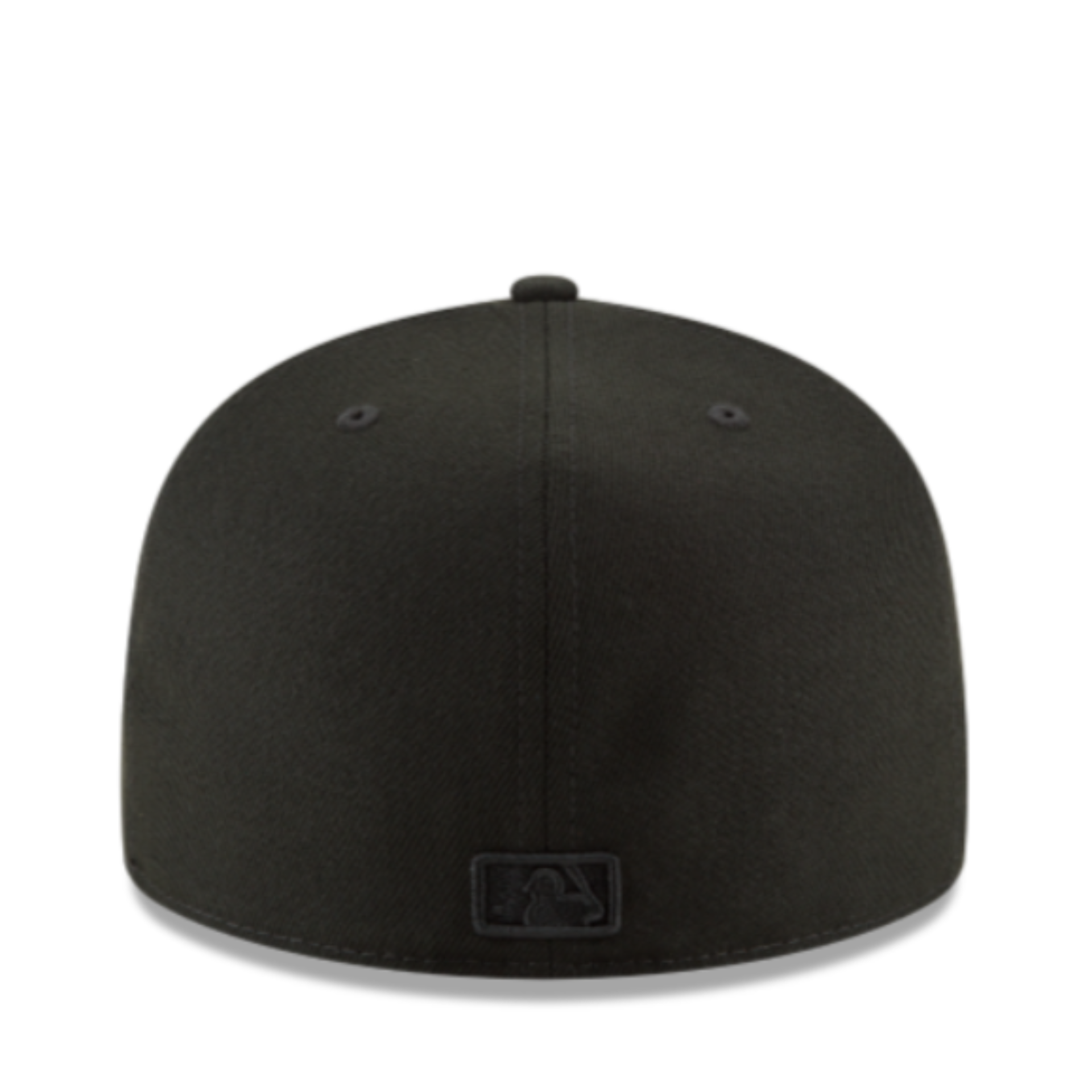 New Era Miami Marlins Black on Black 59FIFTY Fitted Hat back view