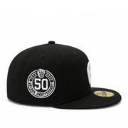 New Era Milwaukee Brewers 50th Anniversary Black 59FIFTY Fitted Hat side patch view